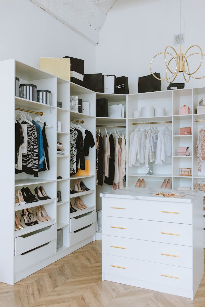 white drawer in the wardrobe